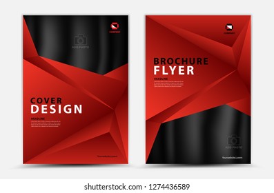 Cover vector template design, business brochure flyer, annual report, mgazine ad, advertisement, book cover layout, poster, catalog, newspaper, leaflet, banner, creative idea, red abstract background