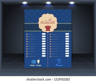 Cover Vector Template Restaurant Menu