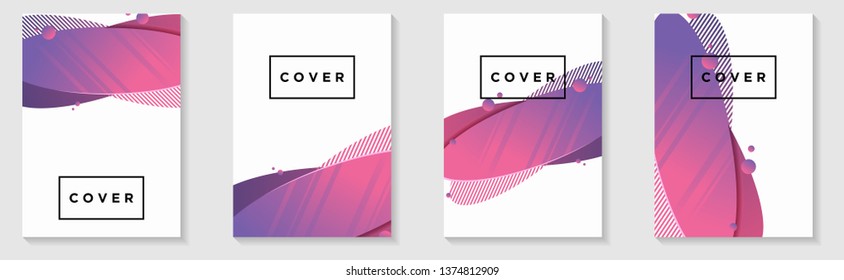 Cover Vertical Banners Set. Vector design layout with Abstract background for business annual reports, workflow layout, presentations, flyers, posters, invitations, ad banner, web design, landing page
