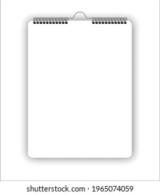 Cover Wall calendar mock up on a gray background. High resolution.