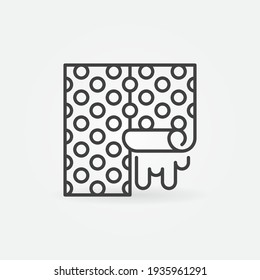 Cover with Wallpaper outline vector concept icon or design element