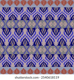 Cover, wallpaper, wrapping, fabric, clothing , Abstract Ethnicart, Seamless pattern in tribal, folk embroidery, and Mexican style, Aztec geometric art ornament print, Design for carpet