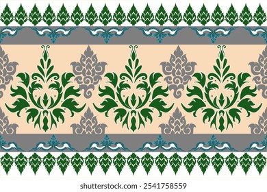 Cover, wallpaper, wrapping, fabric, clothing , Abstract Ethnicart, Seamless pattern in tribal, folk embroidery, and Mexican style, Aztec geometric art ornament print, Design for carpet