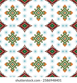 Cover, wallpaper, wrapping, fabric, clothing , Abstract , Seamless pattern in tribal, folk embroidery, and Mexican style, Aztec geometric art ornament print, Design for carpet