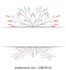 Cover with watercolor vector plants for your creativity