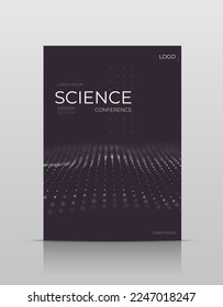 Cover wave design. Flyer motion style. Flow curve line element. Neon gradient wavy illiustration.