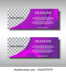 Cover Web Banner Social Media. Design template with color background. Vector illustration.
