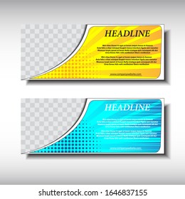 Cover Web Banner Social Media. Design template with color background. Pop Art style. Comics design Vector illustration.