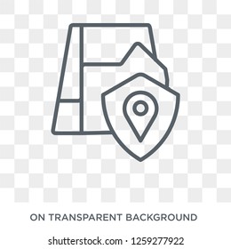 Coverage Area icon. Trendy flat vector Coverage Area icon on transparent background from Insurance collection. High quality filled Coverage Area symbol use for web and mobile