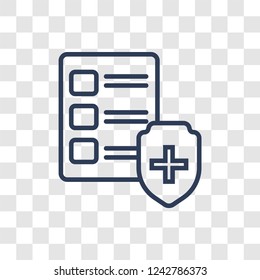 Coverage Area icon. Trendy linear Coverage Area logo concept on transparent background from Insurance collection