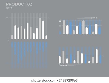 Coverage audience business analysis charts. Finance Charts.