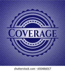 Coverage badge with denim background
