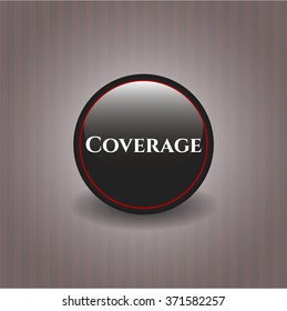 Coverage black emblem or badge, retro style