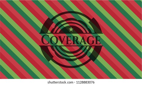 Coverage christmas style emblem.