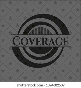 Coverage dark badge. Vector Illustration. Detailed.