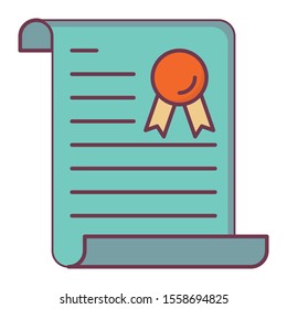 Coverage Document concept, Life insurance  policy form document design icon