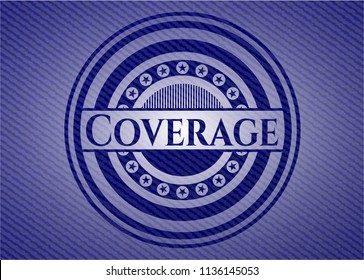 Coverage emblem with jean texture