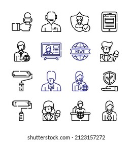 coverage Icon Set with line icons. Modern Thin Line Style. Suitable for Web and Mobile Icon. Vector illustration EPS 10.
