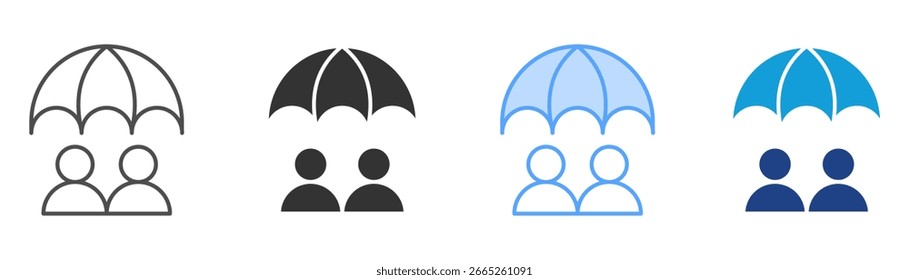 Coverage Icon Set Multiple Style Collection