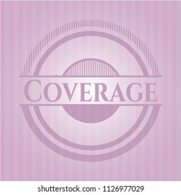 Coverage pink emblem. Retro