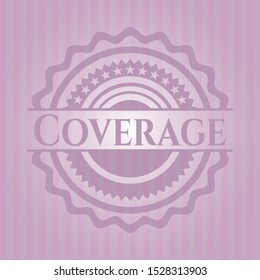 Coverage pink emblem. Vector Illustration. Detailed.