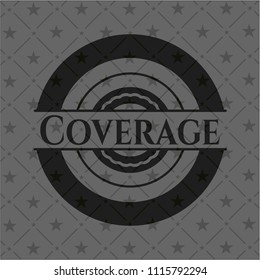 Coverage retro style black emblem