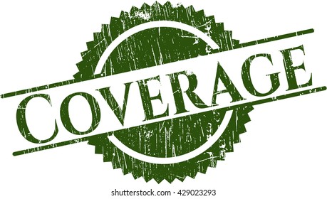 Coverage with rubber seal texture