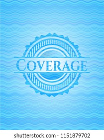 Coverage water badge background.