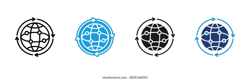 Coverage web icon multiple style collection