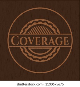 Coverage wooden emblem. Retro