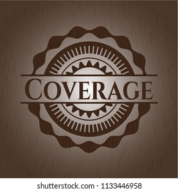 Coverage wooden emblem. Retro