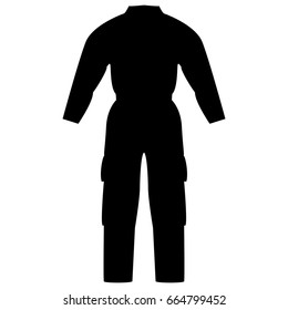 Coverall black icon .