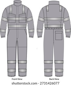 coverall flat sketch, mock up, vector, equipment pant flat sketch, editable flat sketch, pant design 