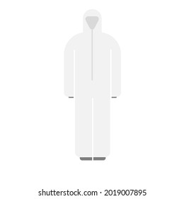 A Coverall suit cartoon on white background. 