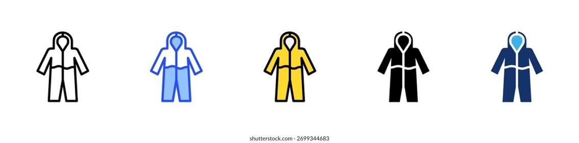 Coveralls Icon Collection With Multiple Styles