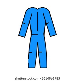 coveralls ppe protective equipment line icon vector. coveralls ppe protective equipment sign. isolated symbol illustration