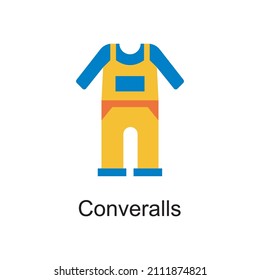 Coveralls vector Flat Icon Design illustration. Home Improvements Symbol on White background EPS 10 File