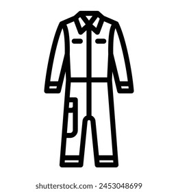 Coveralls Vector Line Icon Design