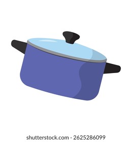 Covered cooking pot icon. Vector illustration