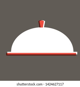 Covered dish flat illustration design
