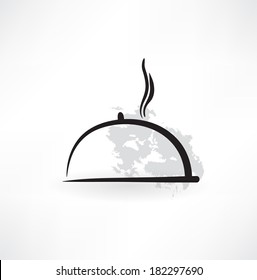covered dish grunge icon