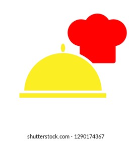 Covered Food. Chef logo icon vector