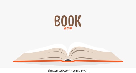 Covered opened book isolated. Vector illustration