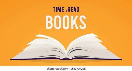 Covered opened book isolated. Vector illustration