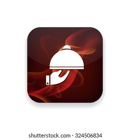 covered plate  icon