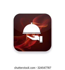 covered plate  icon