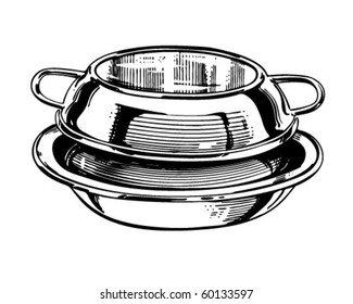 Covered Server - Retro Clip Art