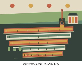 Covered static aeration windrows with perforated pipes and a blower unit
