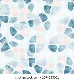 Covered with a transparent network of abstract seamless camouflage. A fashionable hodgepodge of color.