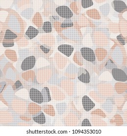 Covered with a transparent network of abstract seamless camouflage. A fashionable hodgepodge of color.